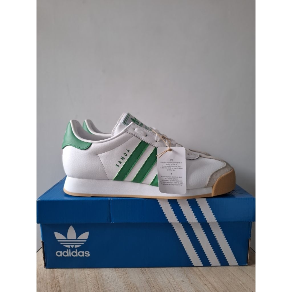 adidas samoa island white green