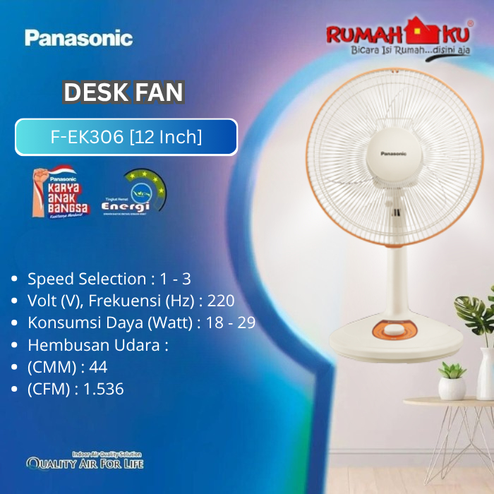 KIPAS ANGIN DUDUK / DESK FAN PANASONIC F-EK306 - 12 "