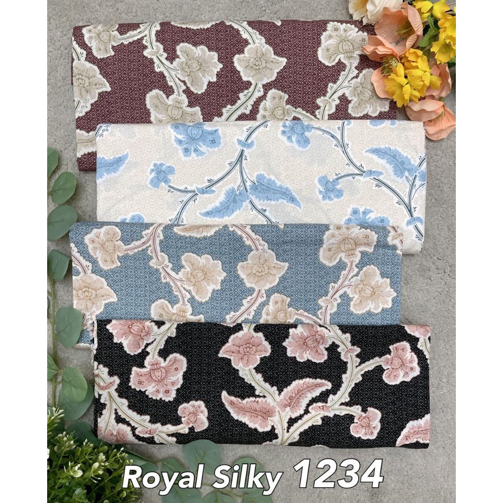 Kain Rayon Royal Silky 1234 (per 0.5m) Rayon Silky Motif Premium