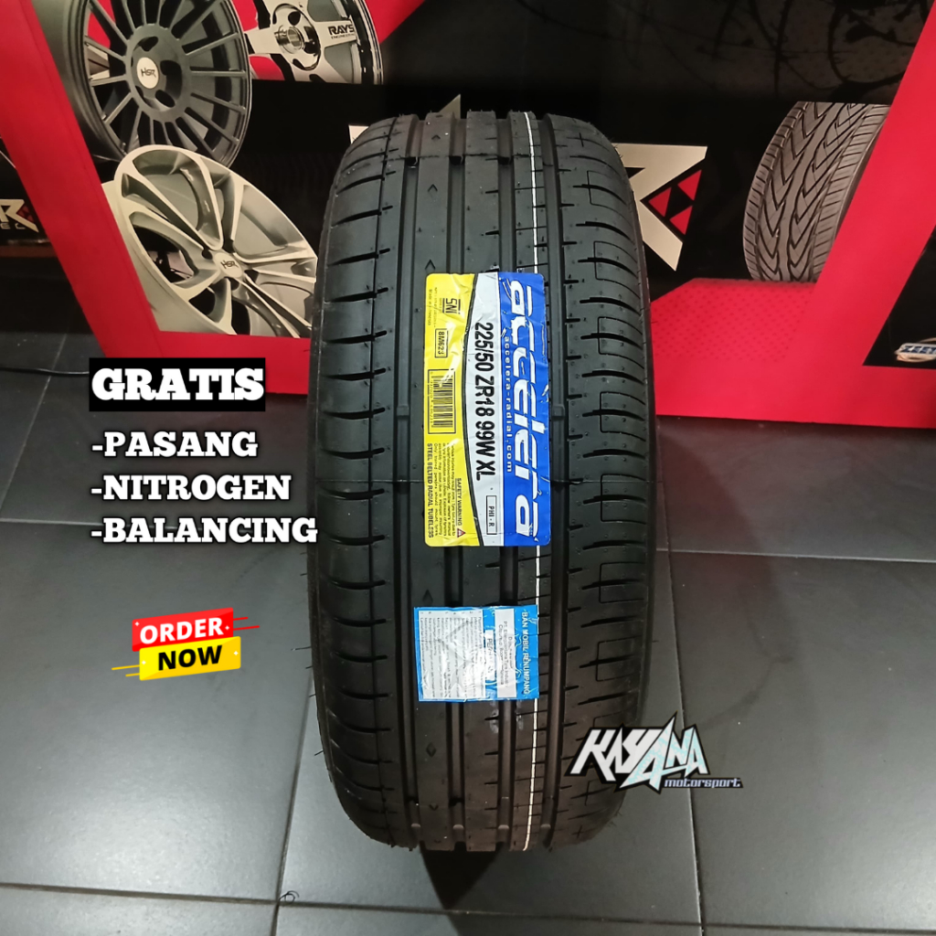 BAN ACCELERA PHI R 225/50 R18 BAN MOBIL LUAR R18 225/50 TUBELES