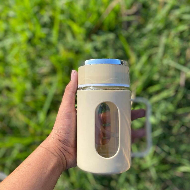 MUG JAR KACA PASTEL + BOX 500 ml