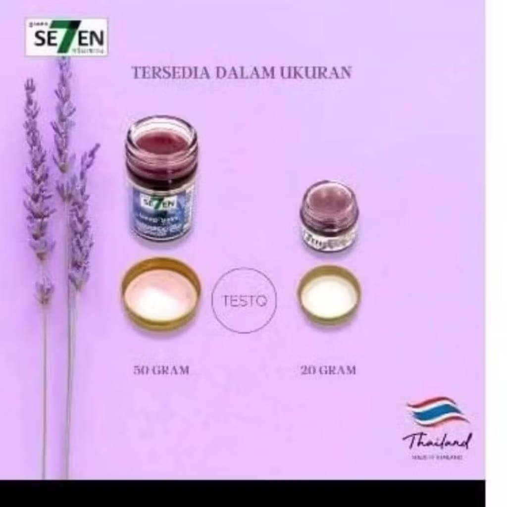GREEN SEVEN HERBAL SLEEP BALM LAVENDER 50GR Green7 Balsem Thailand Lavender Moisturizing Herbal Gree