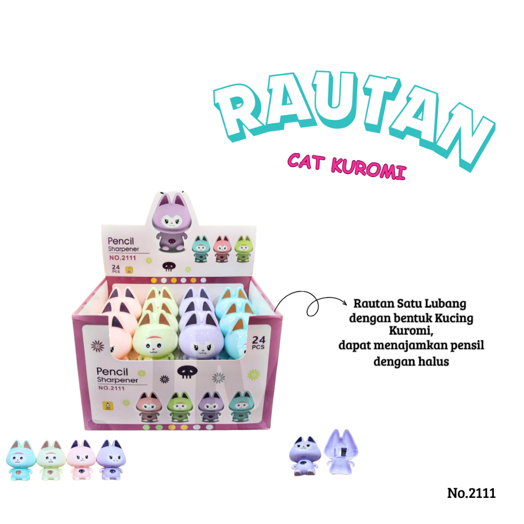 

Rautan 1 Lubang Bentuk Kucing Kuromi No.2111