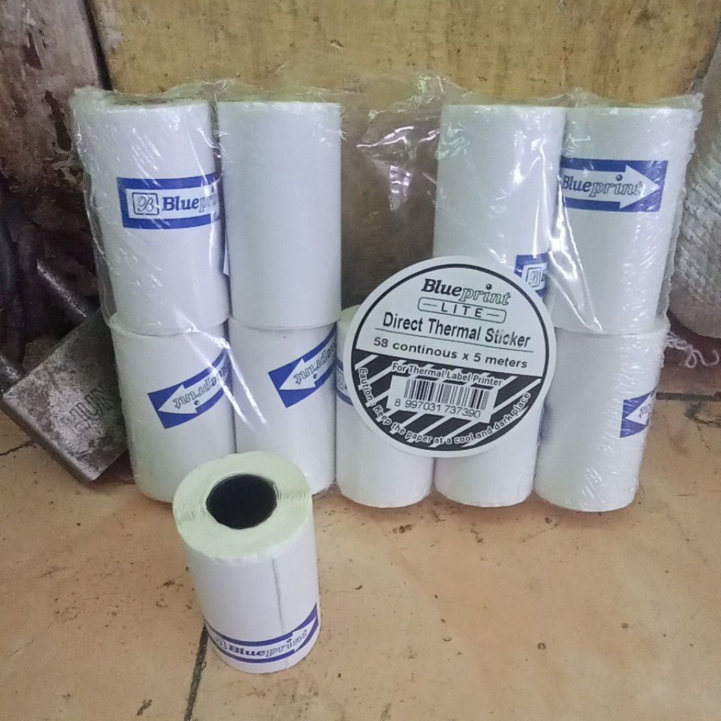 

blueprint direct thermal sticker 58 continues thermal 5 meter sticker / pcs