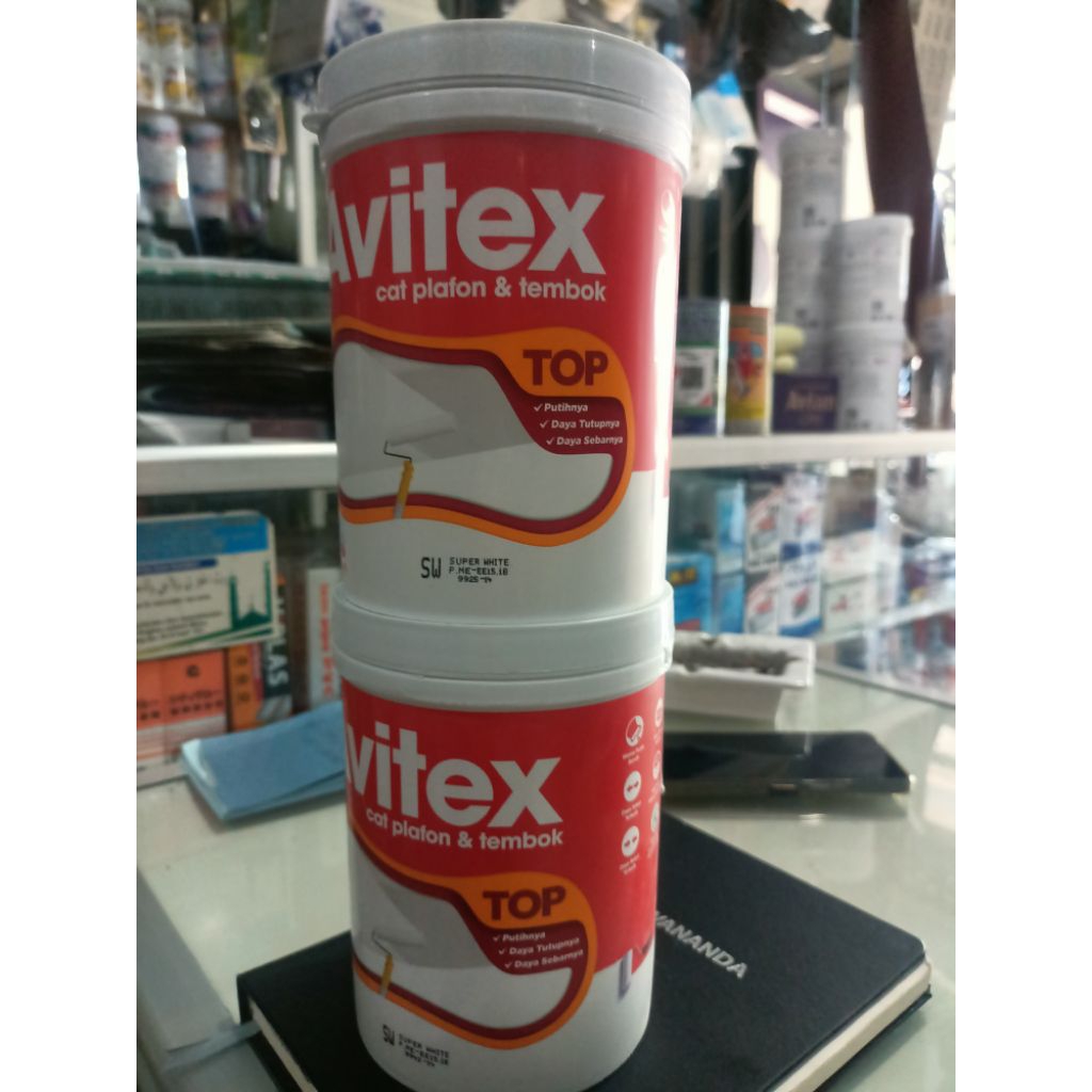Cat Plafon dan Tembok Avitex Top 1 Kg