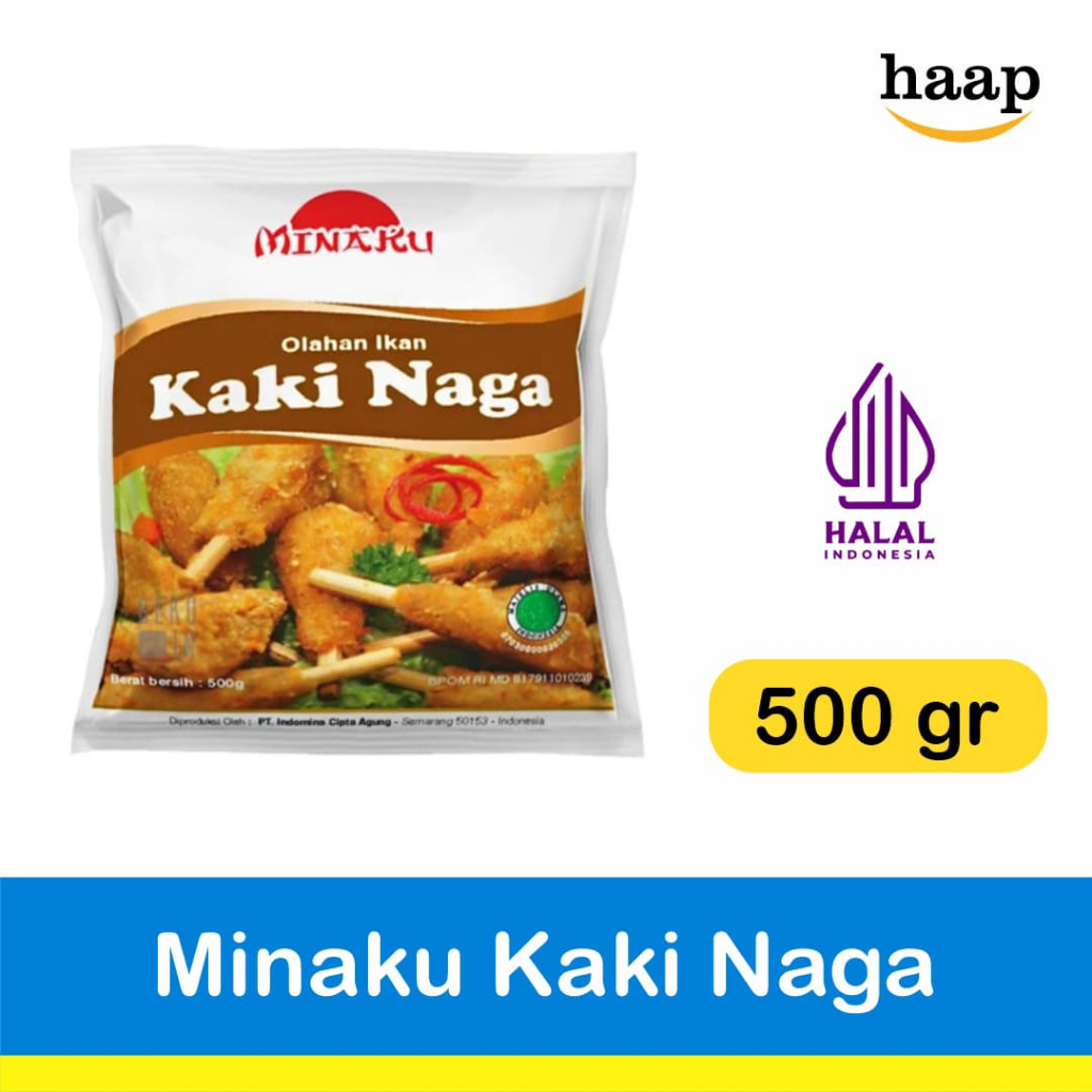 

Minaku Kaki Naga 500gr / Minaku Olahan Ikan Bentuk Kaki Naga