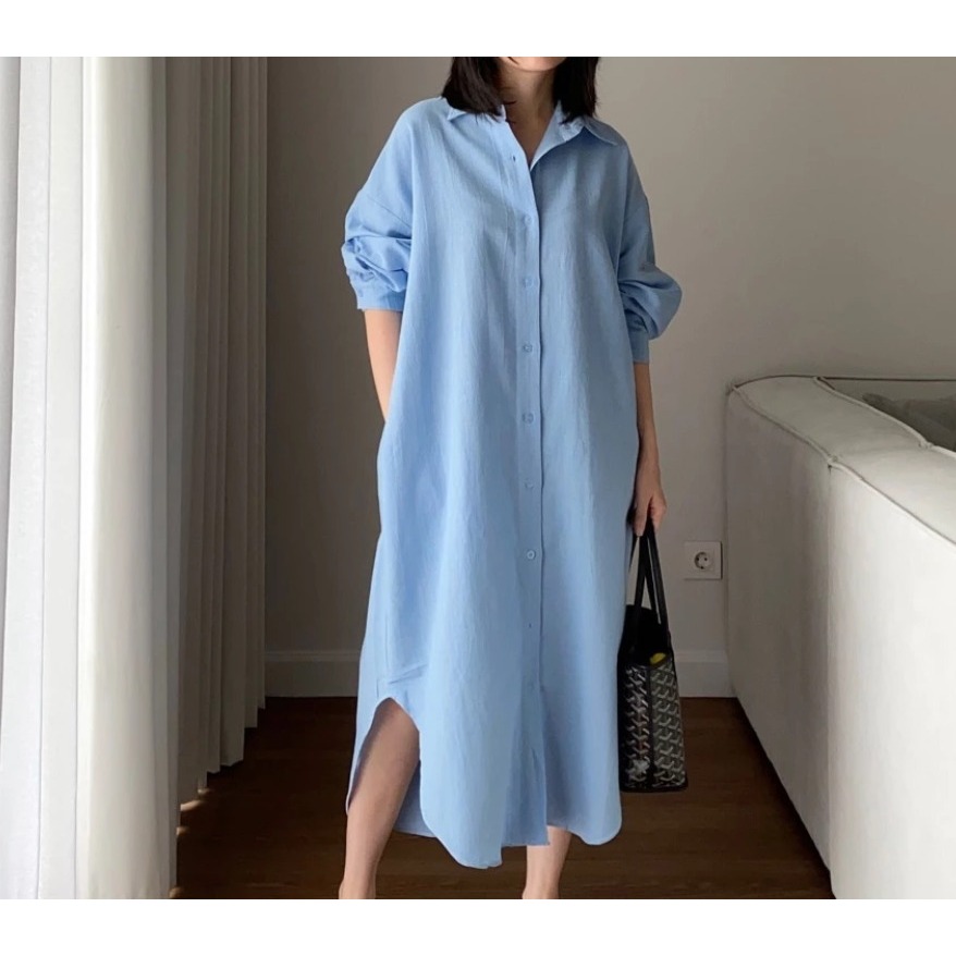 Midi dres katun rami tunik kekinian 2026 nesie tunik wanita kekinian