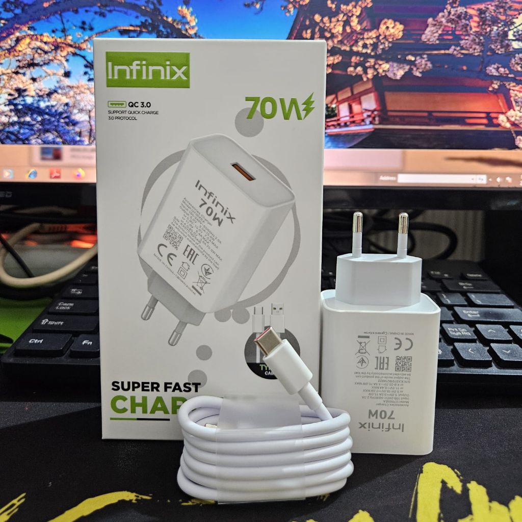 Charger hp Infinix Note 40 Pro Note 40 Pro+ Zero flip 100W Type C to C Super Fast Charging