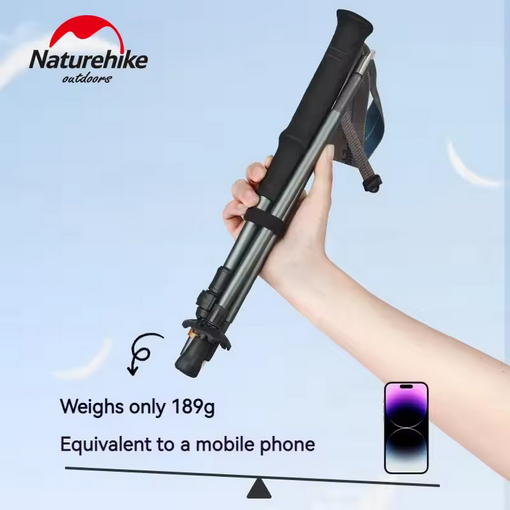 TREKKING POLE GALE UL 5 SECTION ADJUSTABLE FOLDING NATUREHIKE CNK2450DS012