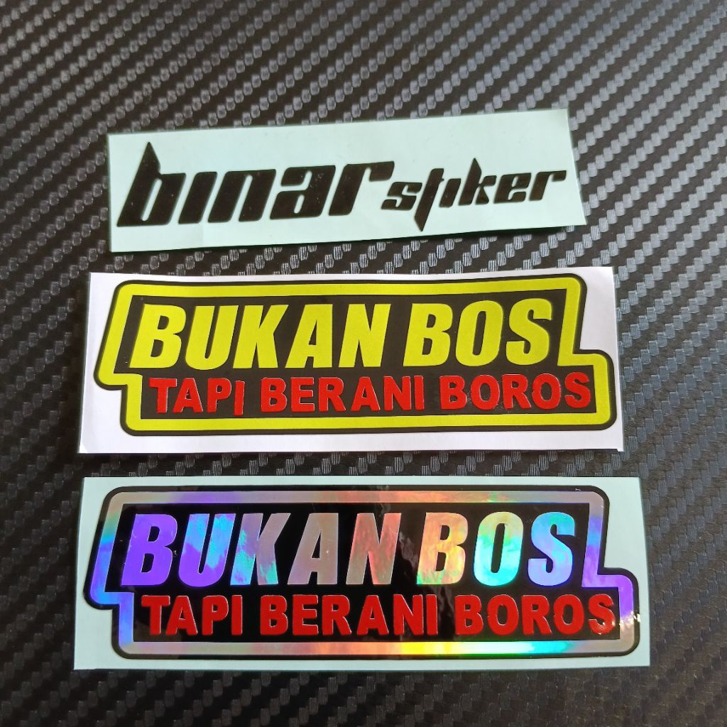 

STIKER CUTTING BUKAN BOS MUDA TAPI BERANI BOROS