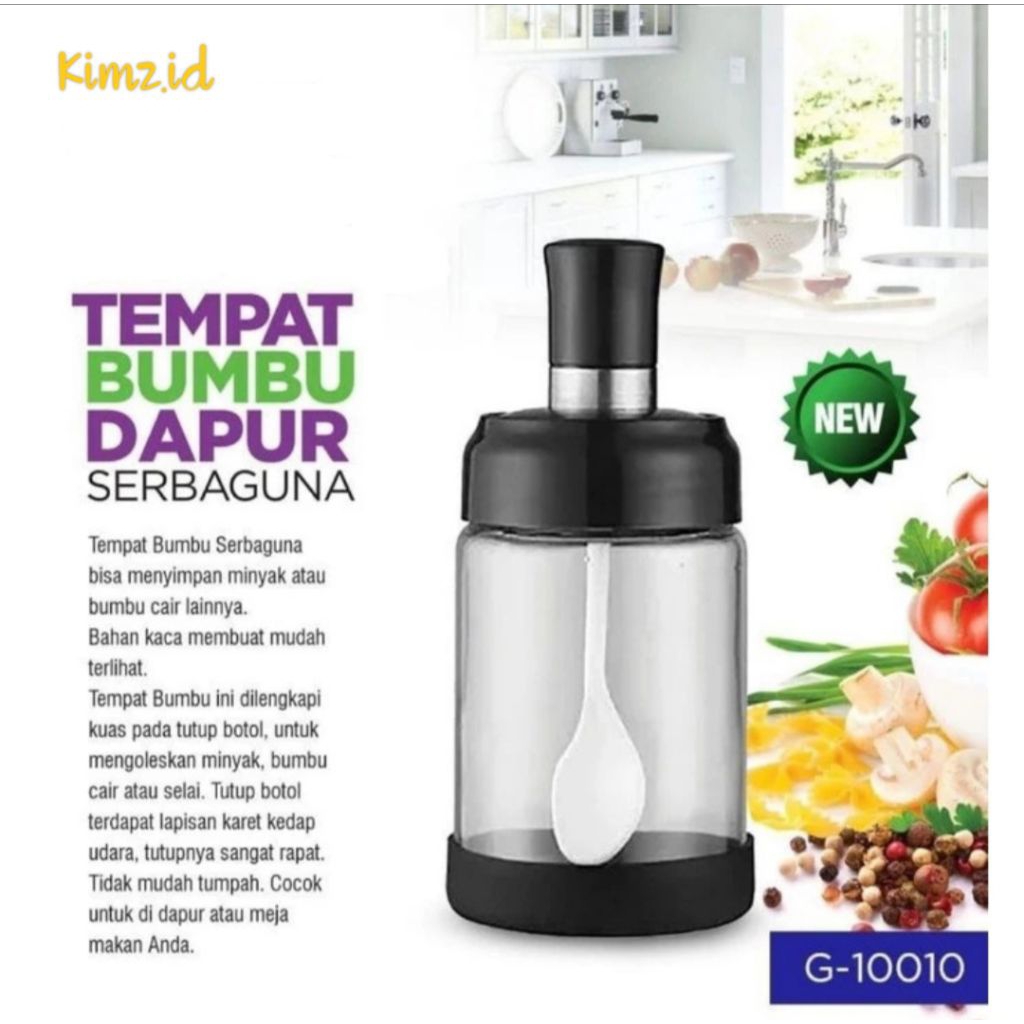 BOTOL BUMBU KACA + SENDOK | TEMPAT BUMBU