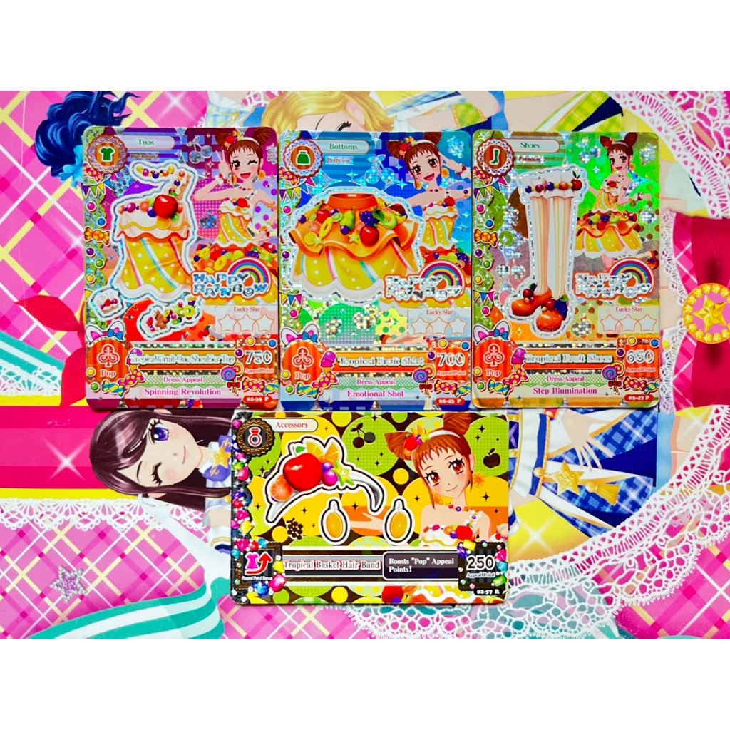 Kartu Aikatsu Premium Otome Arisugawa Tropical Basket Coord Seri 2 Happy Rainbow Original Langka Rar