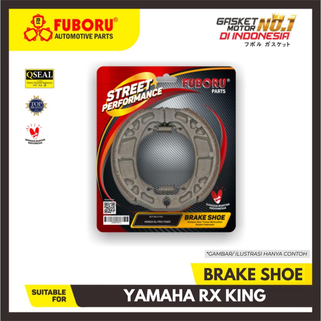 KAMPAS REM BELAKANG RX KING BRAKE SHOE TROMOL FUBORU