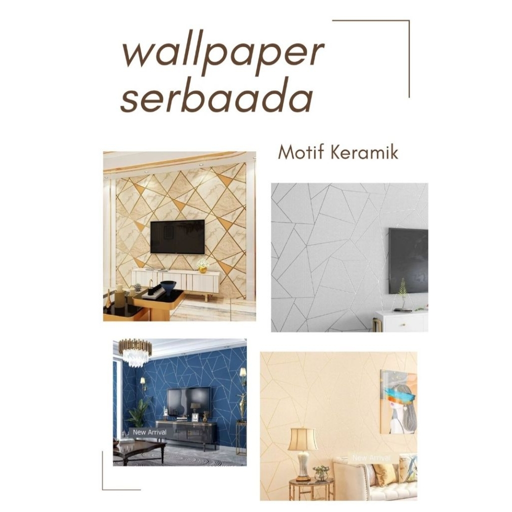 Wallpaper Dekorasi Dinding Ruang Tamu Kamar Motif Keramik Wallstiker Dinding Ruang Tamu Kamar Motif 