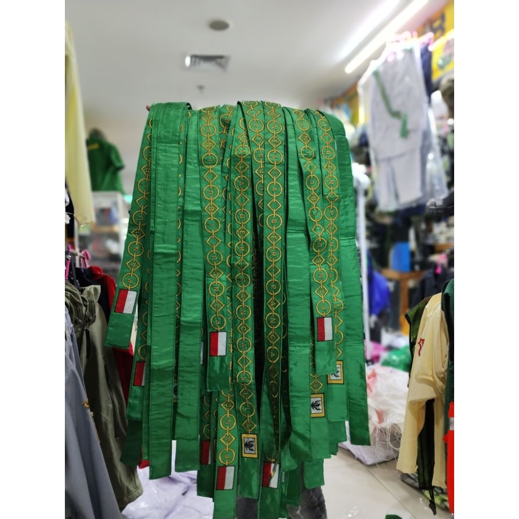 kendit ijo bordir/kendit paskibra/ikat pingang paskibra