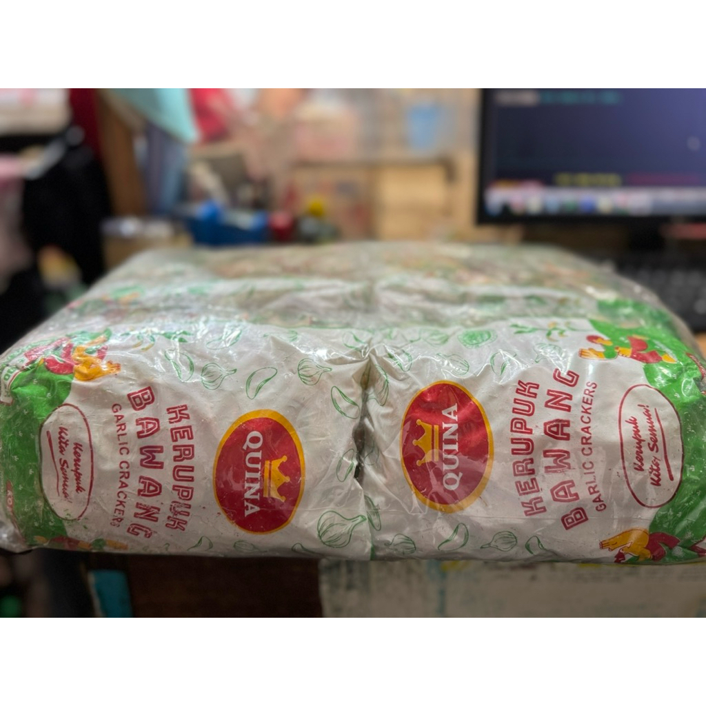 

Kerupuk Bawang Quina 400 gram @ 10 bungkus