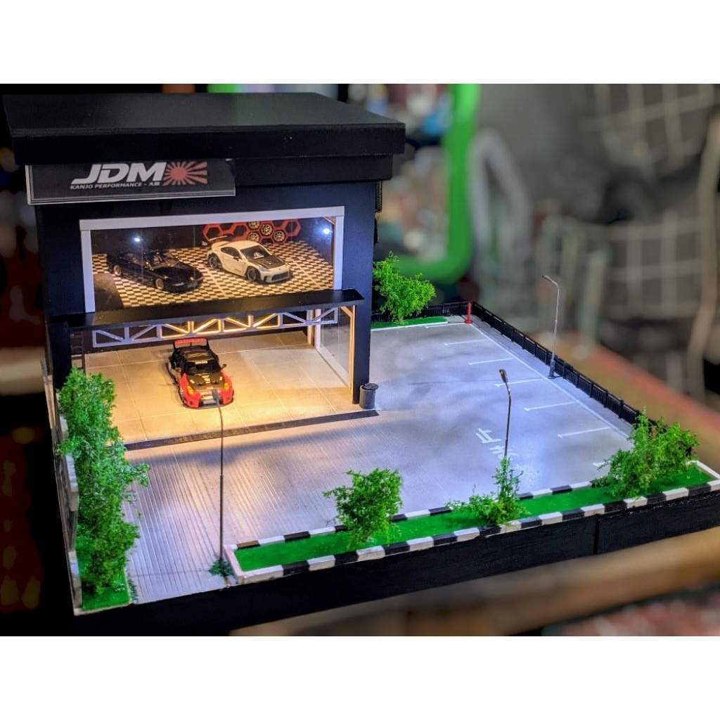 Diorama garasi miniscale