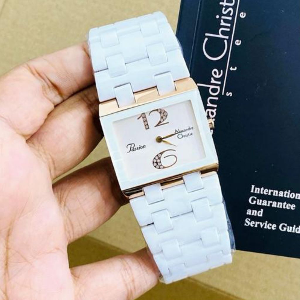 JAM TANGAN WANITA  ALEXANDRE CHRISTIE AC 2881 AC2881 ROSEGOLD WHITE ORI