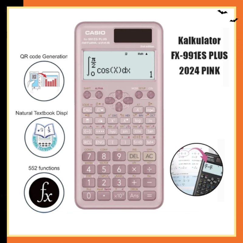 

【READY STOCK】Kalkulator Scientific Casio ilmiah FX-991EX/991ES-Plus Calculator Scientific Casio Kalkulator Casio Scientific 417 Fungsi/Dua sumber daya: baterai dan energi matahari / 40 konstanta rumus