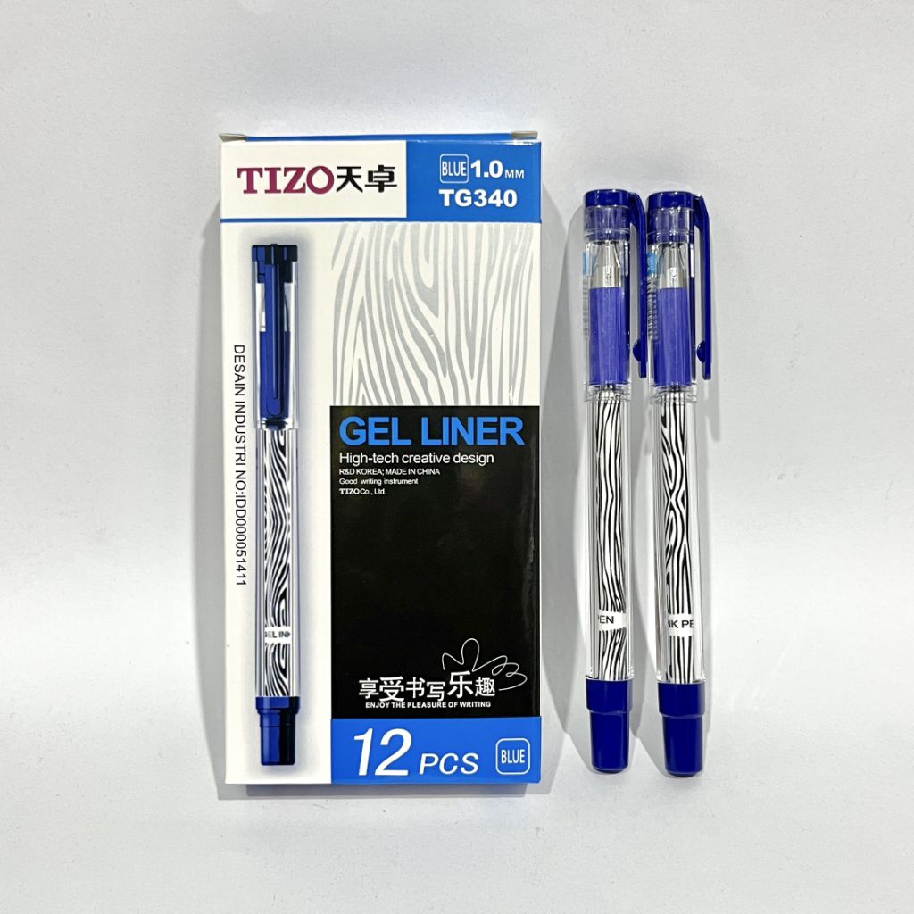 GELPEN TIZO TG340 BIRU DAN HITAM
