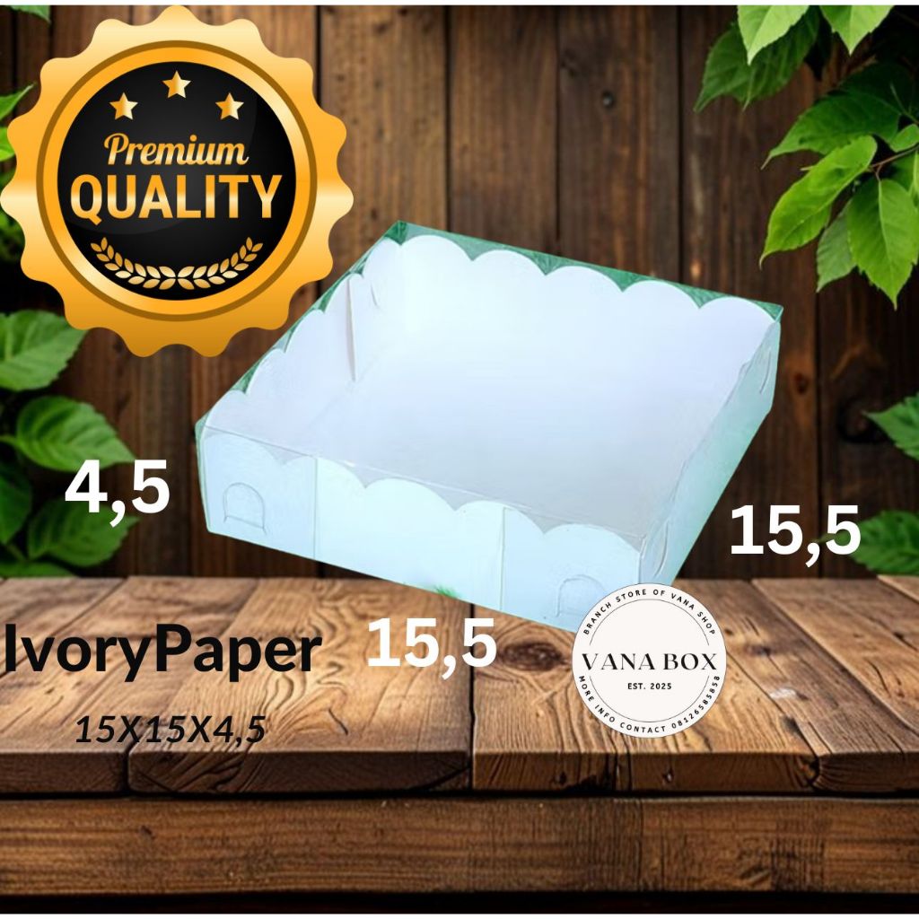 

BOX MIKA PUTIH - DUS KUE - KOTAK - KARDUS 15x15x4,5 (ISI : 10 PCS)