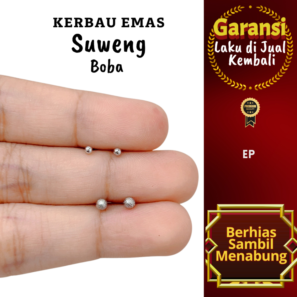 s 1012 Kerbau Emas Suweng Boba Warna Emas Putih