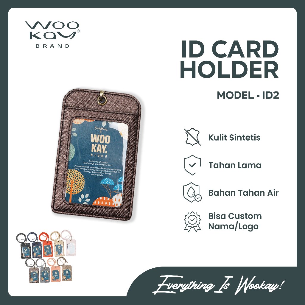 

Premium Name Tag Holder/ID Card Holder/Gantungan ID Card Costum Logo & Nama
