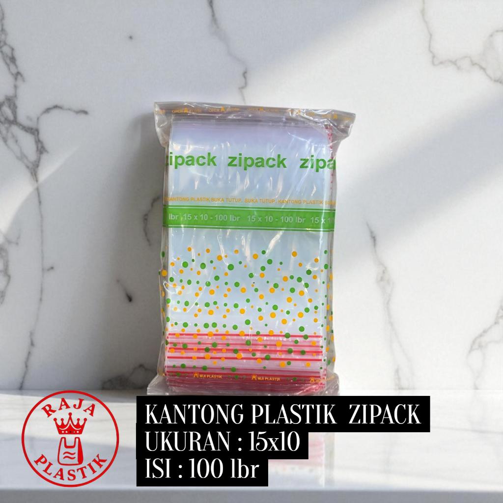 Plastik Klip Tebal Plastik Ziplock Zipack Cetik Ctik Bening Transparan Ukuran 15x10 (100 Pcs) / Plas