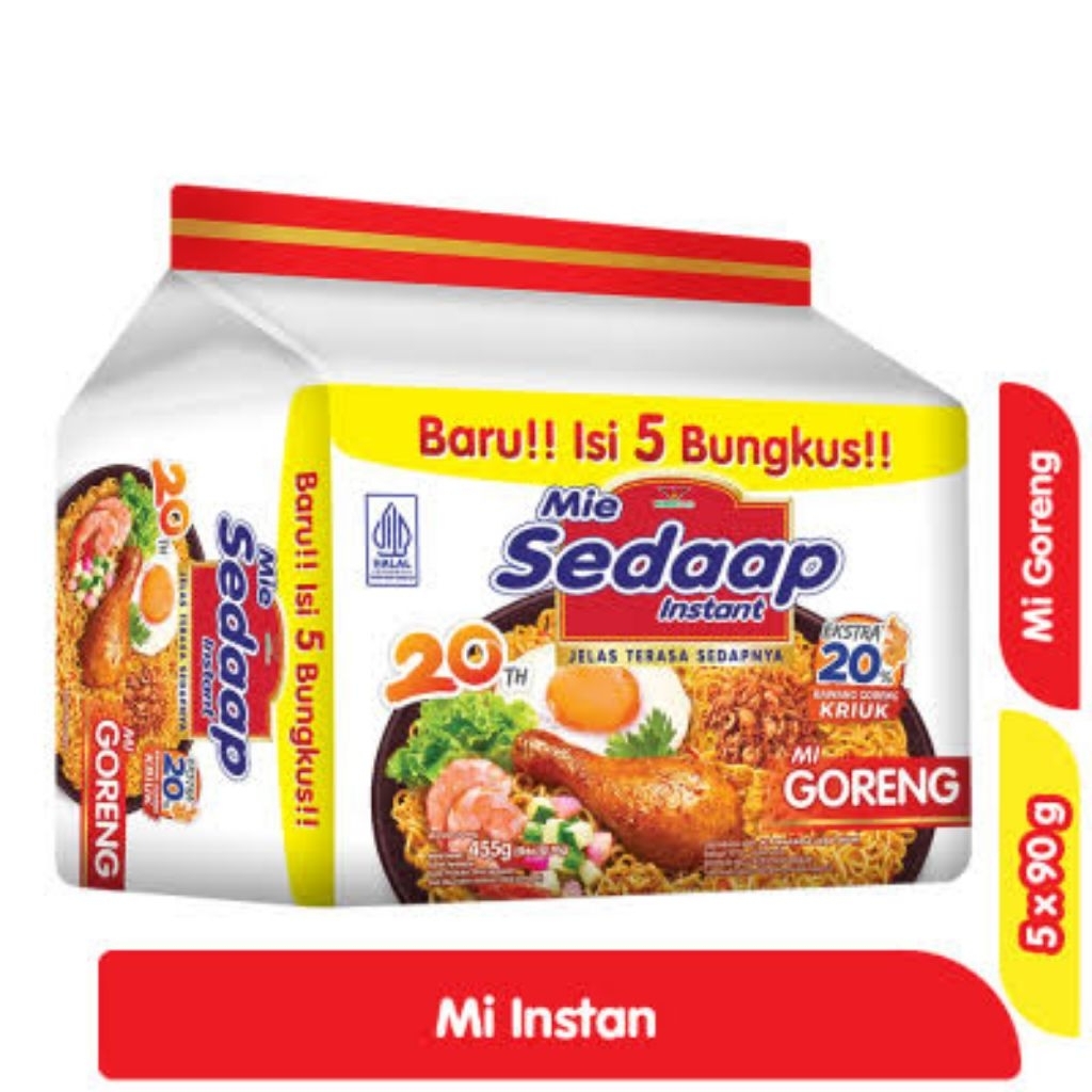 

5 PCS SEDAAP MIE GORENG 90 GRAM