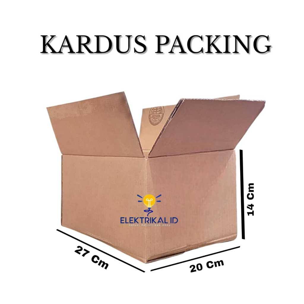

Kardus / Karton Box Packing Polos 27x20x14 cmTebal MINIMAL CEKOUT 10PCS