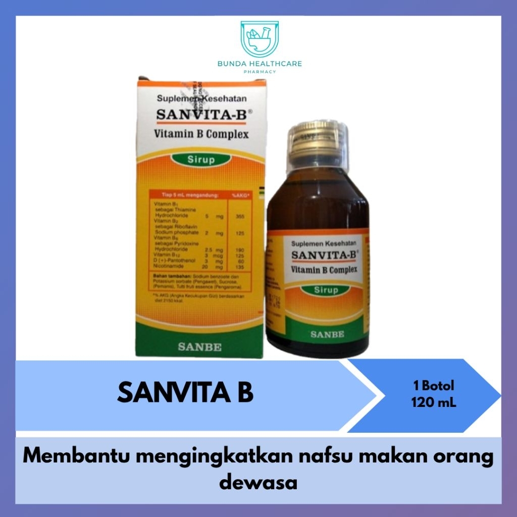 Sanvita B | Vitamin untuk Nafsu Makan Orang Dewasa dan Anak