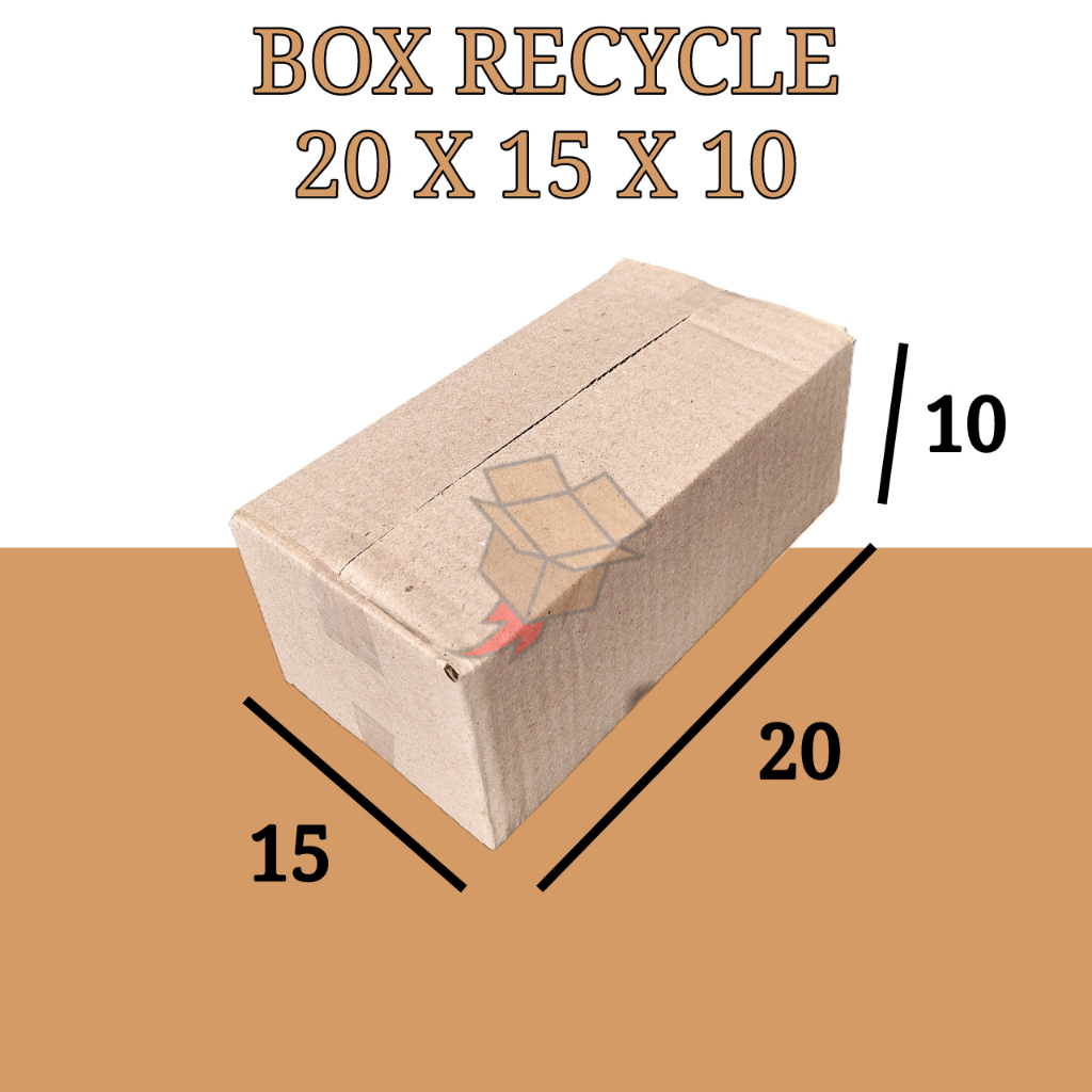 

Kardus Polos Karton Box Recycle 20x15x10