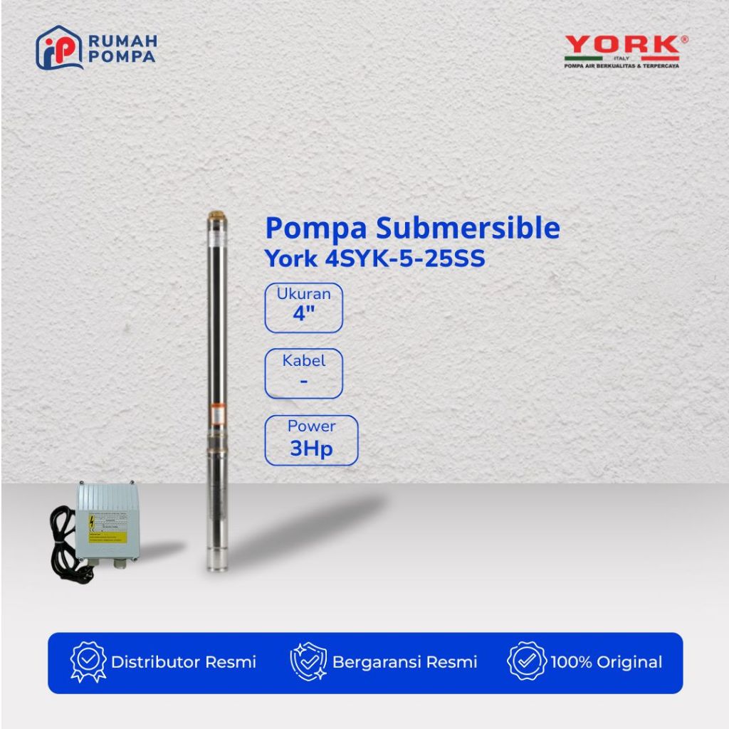Submersible YORK 3 Hp 4 Inc 4SYK-5-25SS