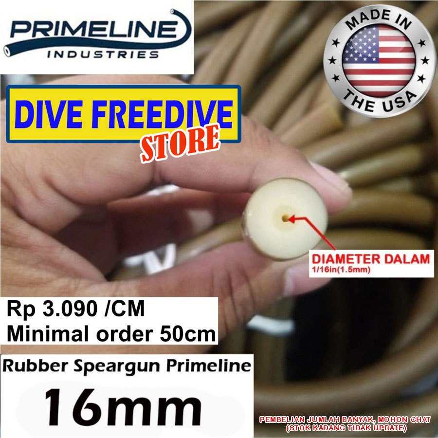 Rubber Band Speargun Ikan Primeline Ikan Karet Tali Spearfishing Spearo Apnea 16mm - 1cm