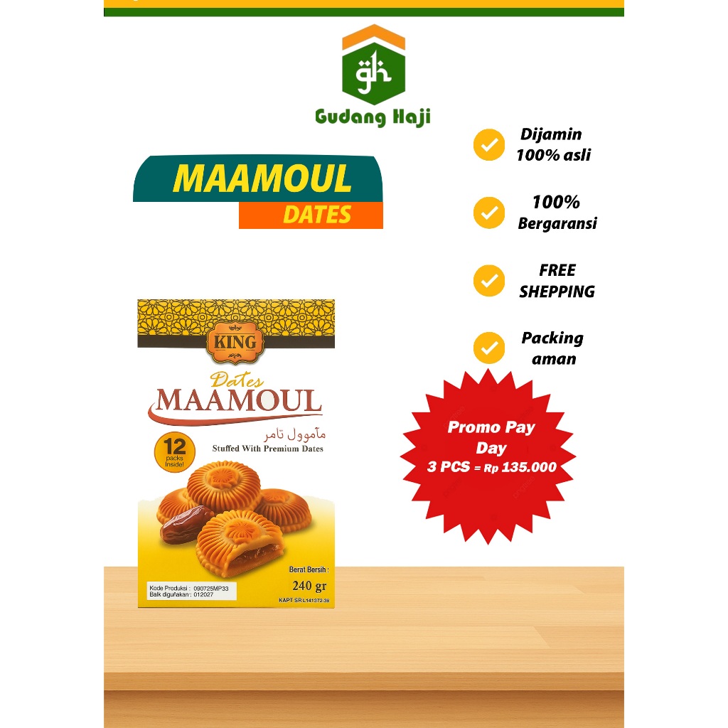 

MAAMOUL KING DATES | KUE KURMA | KUE MAAMAOL | BISKUIT MAAMOUL | BISKUIT ARAB KHAS TIMUR TENGAH