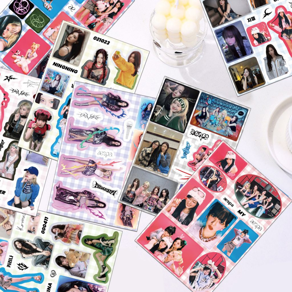 

stiker sheet aespa kpop deco journaling