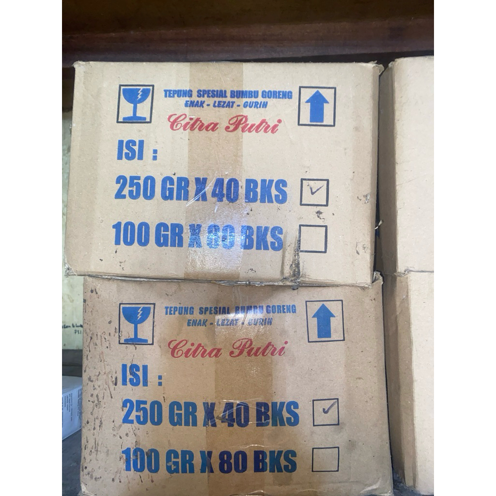 

Tepung serbaguna Citra Putri dus (4 pack) (1pack=10)