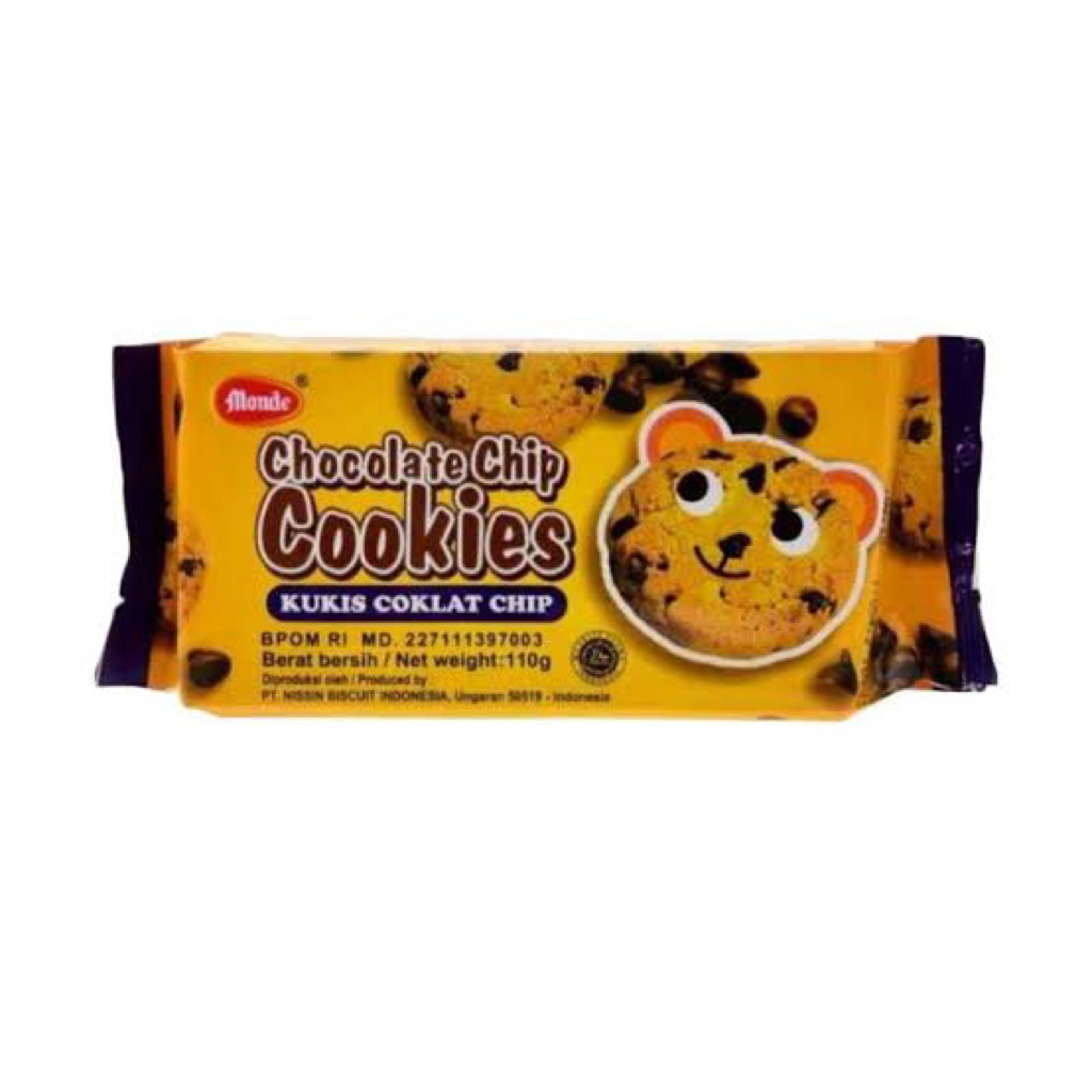 

monde chocolate chip cookies 110g - monde kukis cokelat chip - monde choco chip cookies