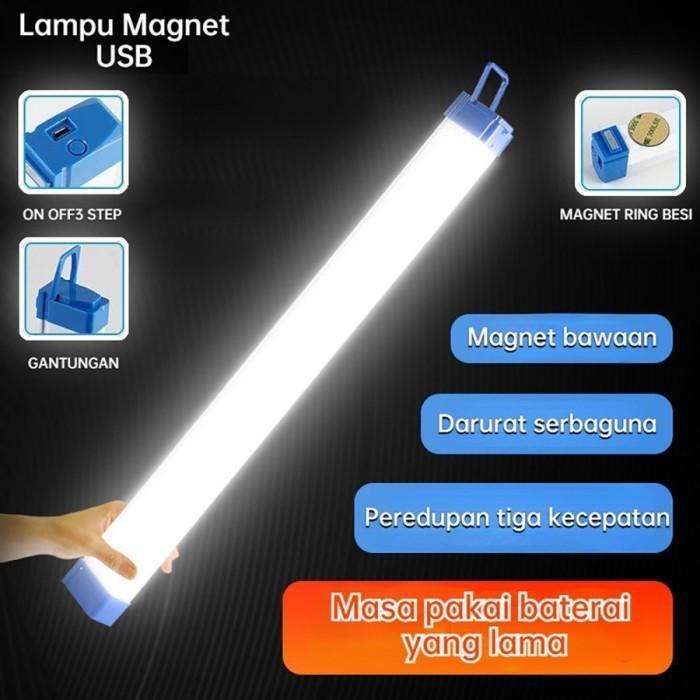 Lampu Emergency LED Neon / Lampu Darurat Panjang Tempel Magnet Gantung 90W (50CM)