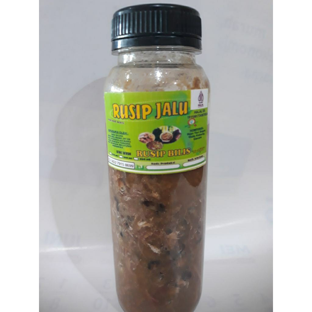 

Rusip ikan teri fermentasi merek Jalu khas bangka