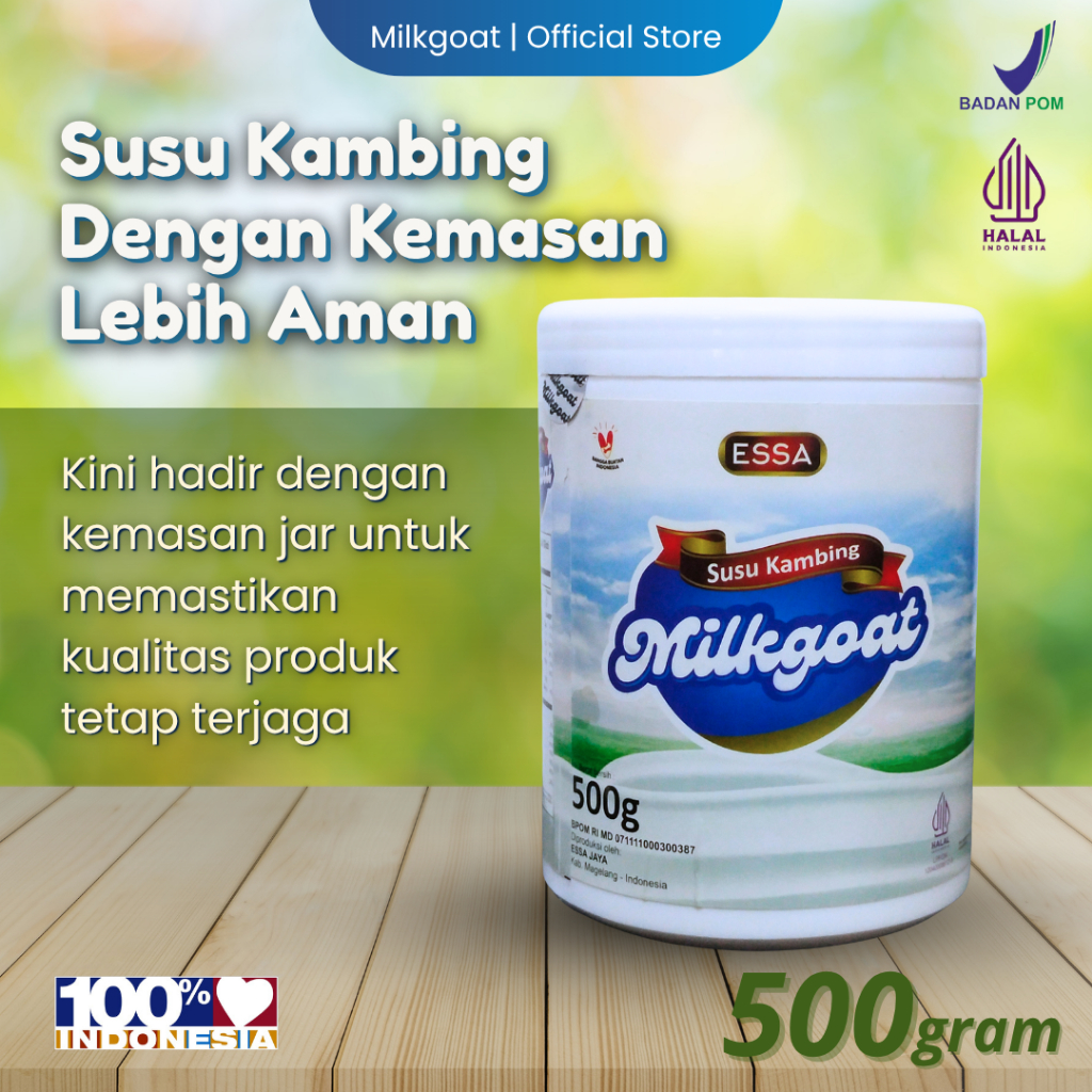 

Susu Kambing Etawa 500gram TANPA MALTODEXTRIN 100% Original Milkgoat Tanpa Pemanis Tidak Bau Prengus