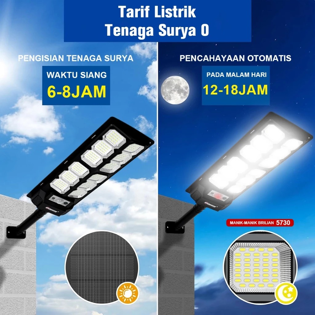 Lampu Tenaga Surya / Lampu Sorot / Lampu Tenaga Surya Outdoor / Emergency / Solar / Lampu Jalan Outd
