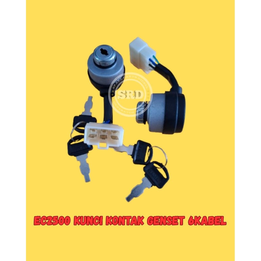 kunci starter 6kebel genset ec2500-3000watt