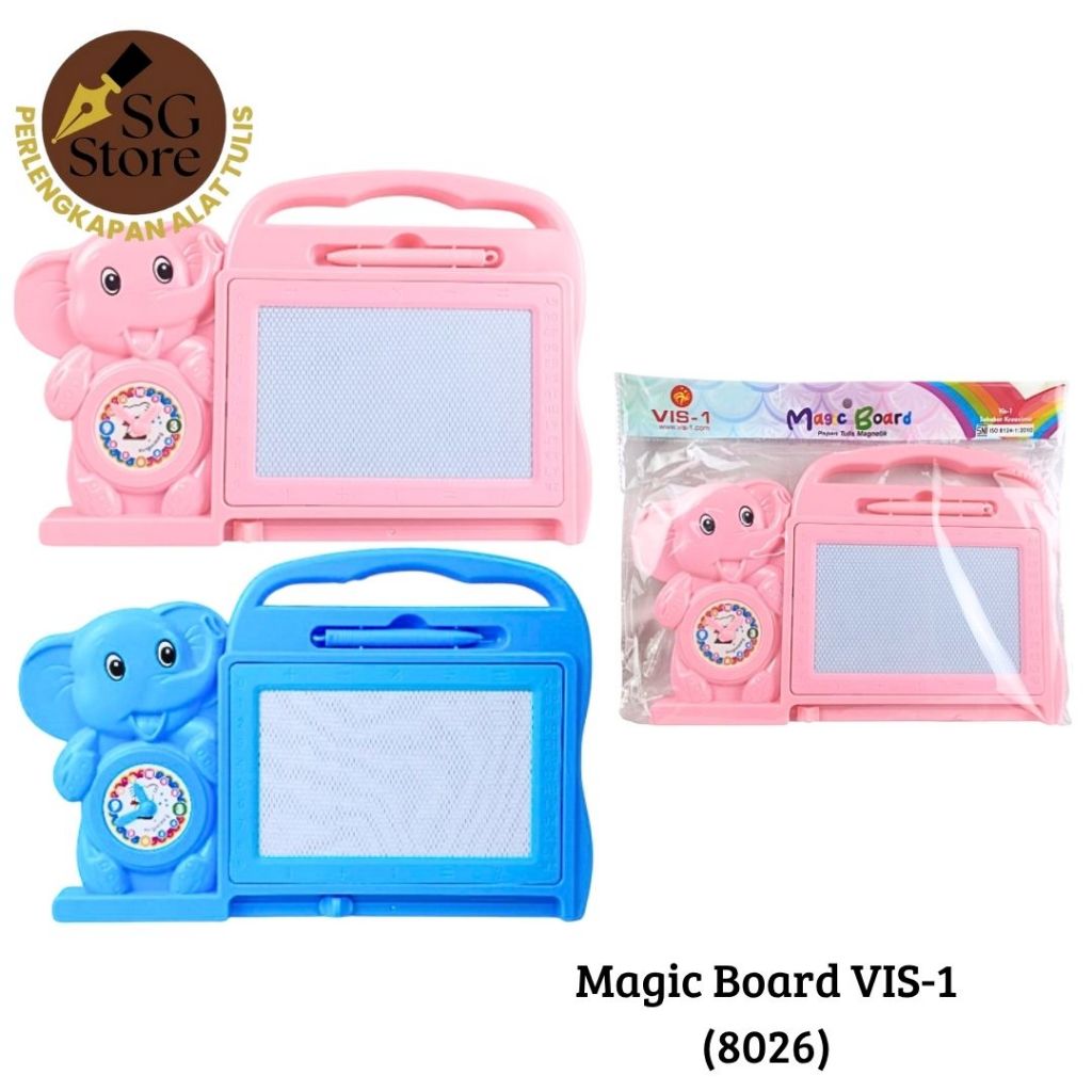 

Papan Tulis Magnet Jalan / Magic Board Magnet + Jam motif Gajah 8026