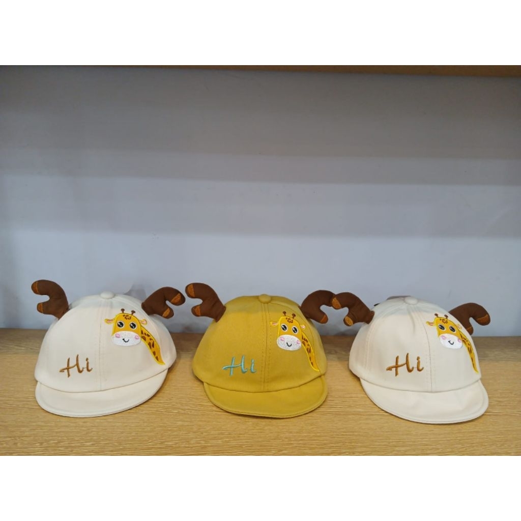 Chanel7 Topi Bucket Bayi dan Anak 3D Horn Antler / Baby Fashion Bucket Hat.