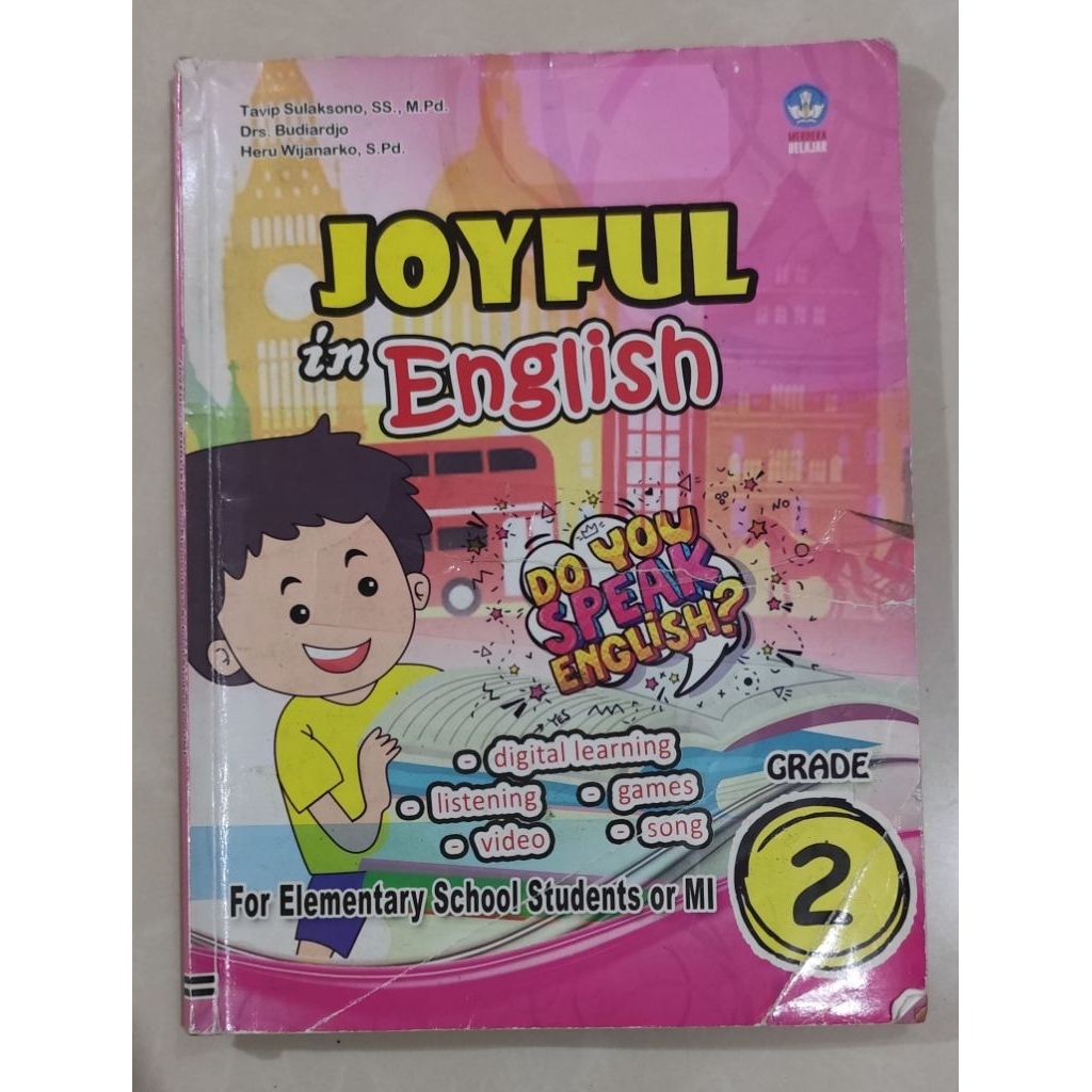 Buku Joyful in English atau buku bahasa Inggris anak SD kelas 2