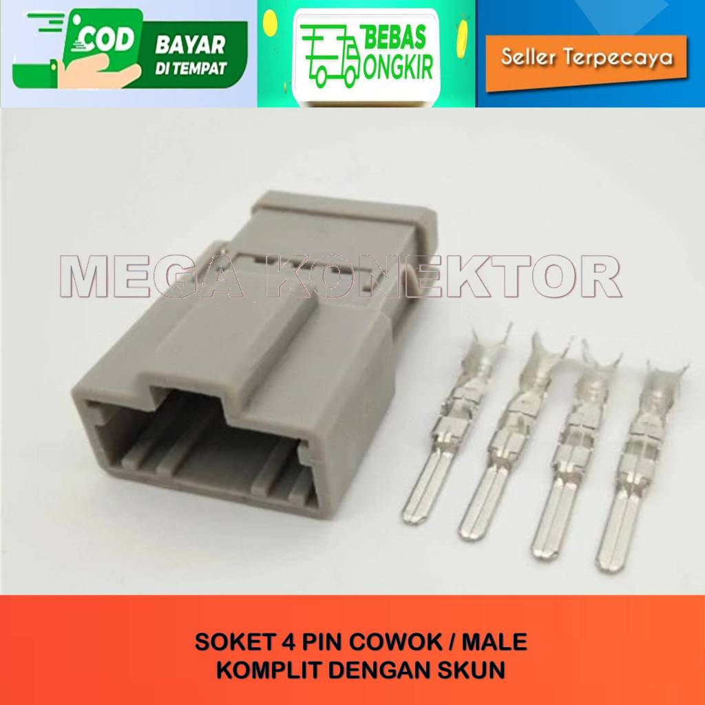SOKET KABEL 4 PIN MALE KUNCI BEAT FI-CONNECTOR-SOKET–SOKET-SOKET KABEL-SOKET KABEL-CONNECTOR-SOKET