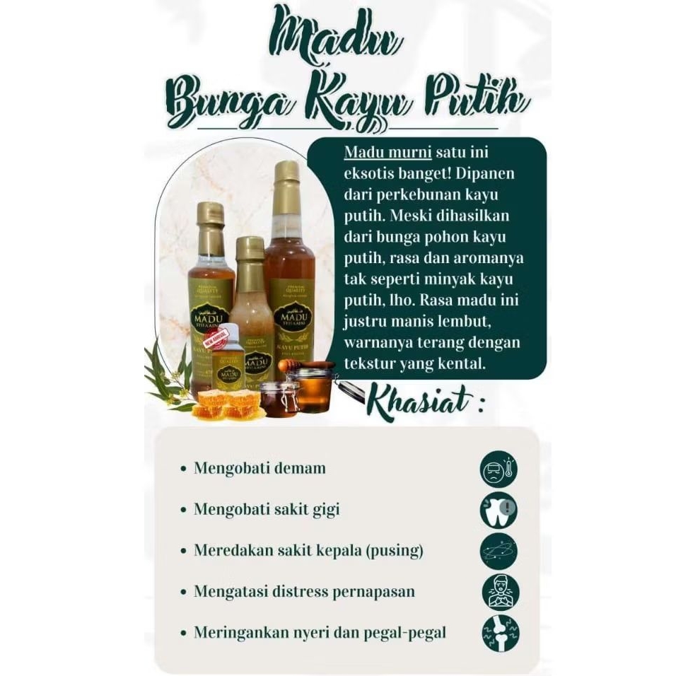 

Madu Bunga Kayu Putih Syifa'aini