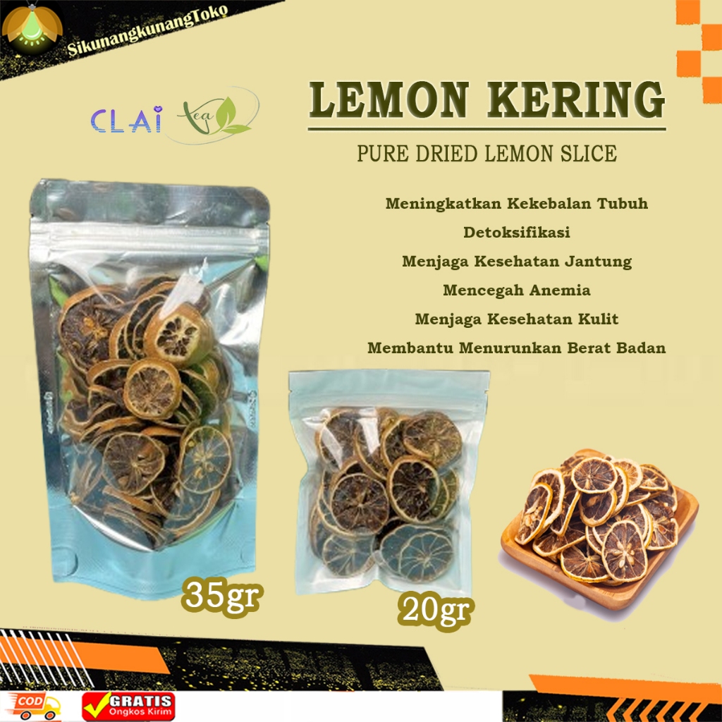 

(skn) Lemon Kering Iris Dried Fruit slice rempah herbal infused water lemon tea 35gr