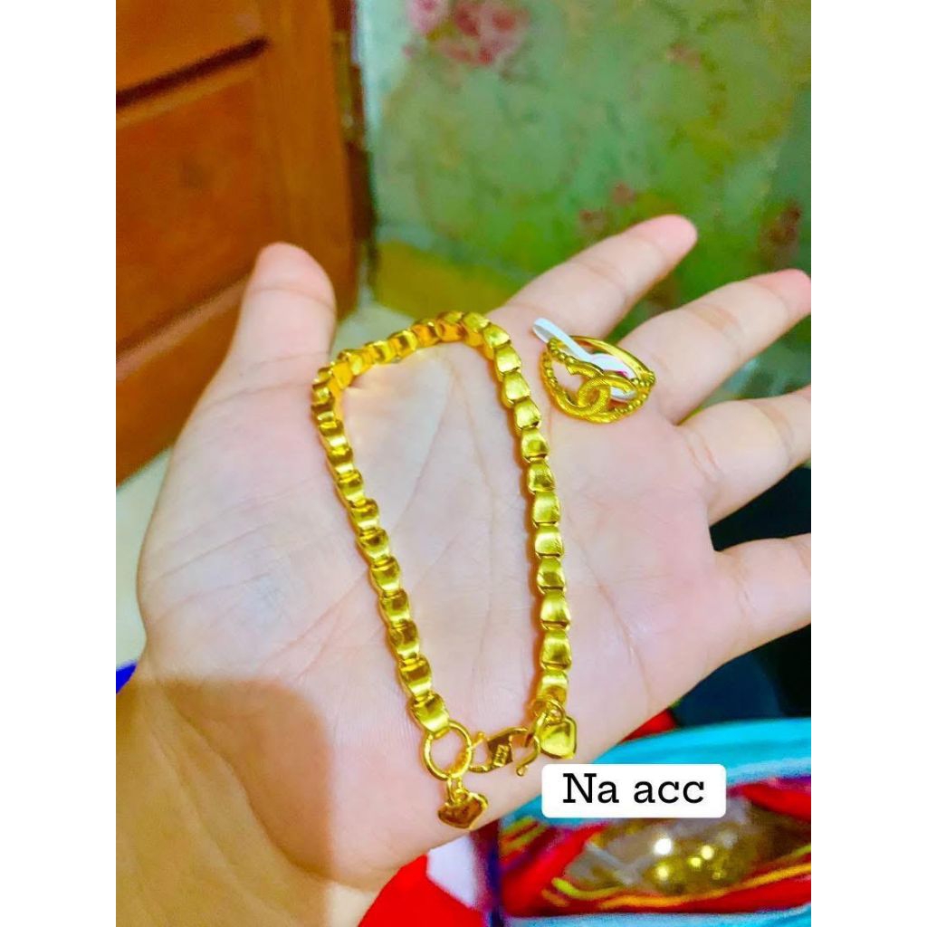 gelang padi 3 suku lapis emas free cincin